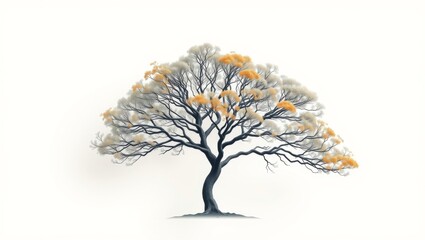 Minimalist Abstract Tree Line Art