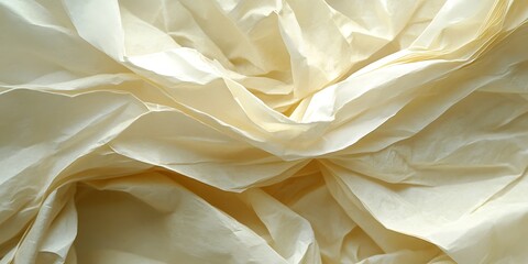 Creamy fabric folds, textured background