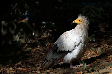 振り向くエジプトハゲワシ