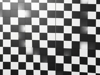 Fototapeta premium Classic black and white checkered pattern, high resolution background, illustration,graphic