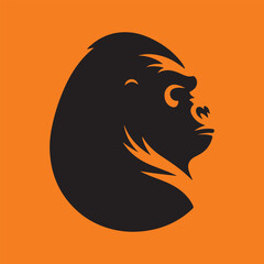 Gorilla  vector silhouette illustration 