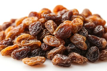 Obraz premium Close-up of Delicious Brown and Dark Raisins, Dried Fruit, Food Photography