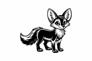 vector illustration of a fox