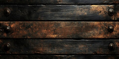 Dark Rustic Wooden Planks Background