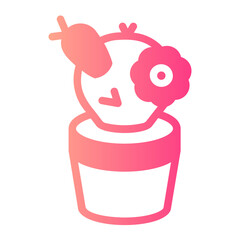 Cactus gradient icon