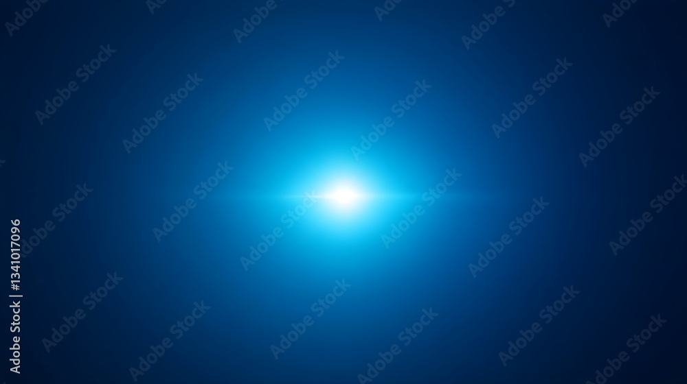 Poster abstract blue gradient with a glow effect in the center