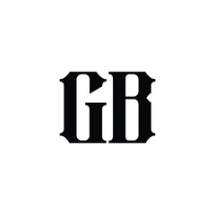 GB monogram logo design letter text name symbol monochrome logotype alphabet character simple logo