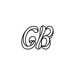 GB monogram logo design letter text name symbol monochrome logotype alphabet character simple logo