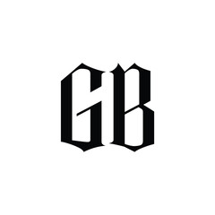 GB monogram logo design letter text name symbol monochrome logotype alphabet character simple logo