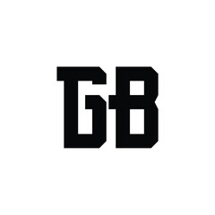 GB monogram logo design letter text name symbol monochrome logotype alphabet character simple logo