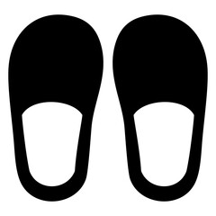 Icono plano par de pantuflas confort para el hogar