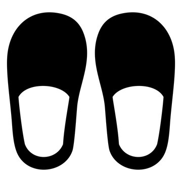 Icono plano par de pantuflas confort para el hogar