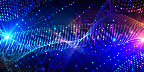 Abstract technology particles mesh background