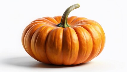 Obraz premium Perfect Autumn Pumpkin: Isolated White Background Stock Photo
