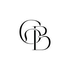 GB monogram logo design letter text name symbol monochrome logotype alphabet character simple logo