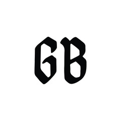 GB monogram logo design letter text name symbol monochrome logotype alphabet character simple logo