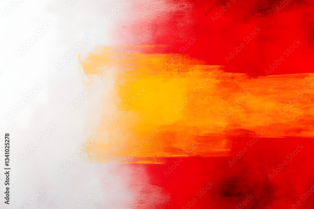 Poster retro abstract banner with overlapping red and yellow shapes long title vibrant retro inspired abstr