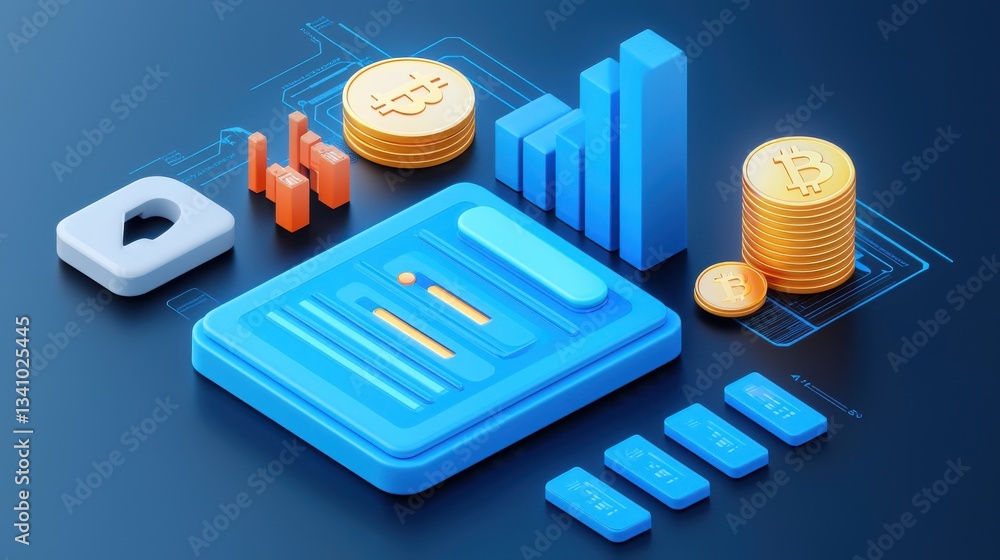 Poster analytical financial data visualization depicting earnings market trends and business performance me