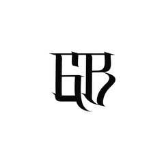 GB monogram logo design letter text name symbol monochrome logotype alphabet character simple logo