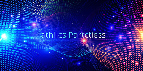 Abstract technology particles mesh background