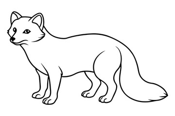 Arctic Fox One-Line Drawing