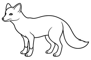 Arctic Fox One-Line Drawing