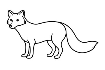 Arctic Fox One-Line Drawing