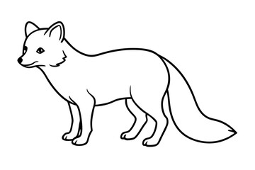 Arctic Fox One-Line Drawing