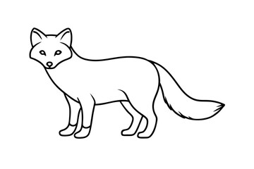 Arctic Fox One-Line Drawing