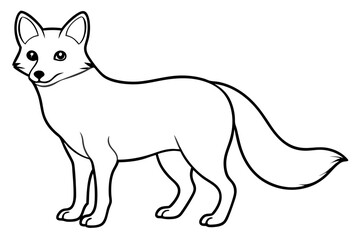 Arctic Fox One-Line Drawing