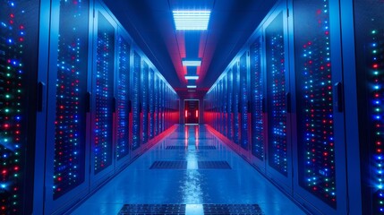 Data center showcasing advanced technology for data protection and security against malware breaches