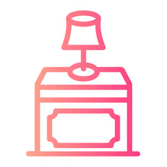 bedside table gradient icon