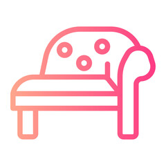chaise longue gradient icon