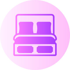 bedroom gradient icon