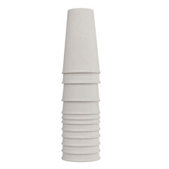 Stack of white paper cups, perfect for any occasion and environmentally conscious