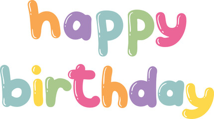 hand drawn vector happy birthday