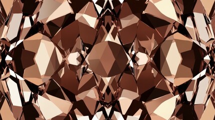 Stunning Brown Geometric Pattern Design: A mesmerizing abstract graphic pattern