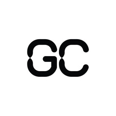 GC monogram logo design letter text name symbol monochrome logotype alphabet character simple logo