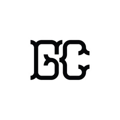 GC monogram logo design letter text name symbol monochrome logotype alphabet character simple logo