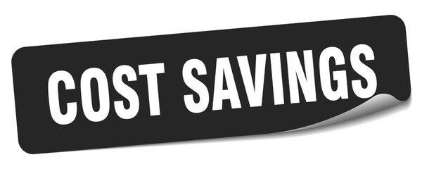 cost savings sticker. cost savings label