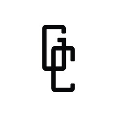GC monogram logo design letter text name symbol monochrome logotype alphabet character simple logo