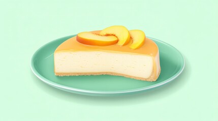 Peach Caramel Cheesecake Slice: A Delightful Dessert Photography