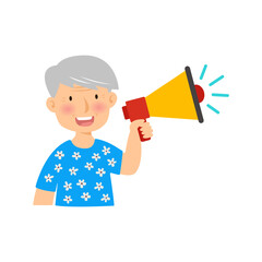 elderly person in songkran festival thailand and Elderly people's day concept