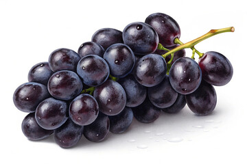 Black Grapes isolated on transparent background