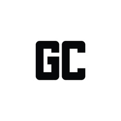 GC monogram logo design letter text name symbol monochrome logotype alphabet character simple logo