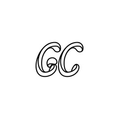 GC monogram logo design letter text name symbol monochrome logotype alphabet character simple logo