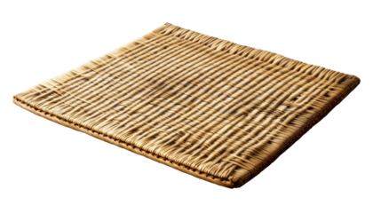 rattan placemat  on white background