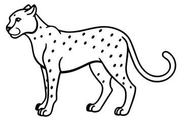Fototapeta premium Cheetah Speed Line Art