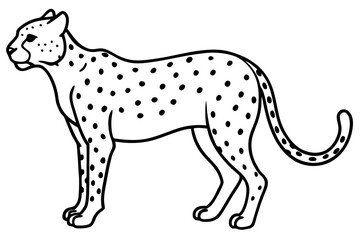 Fototapeta premium Cheetah Speed Line Art
