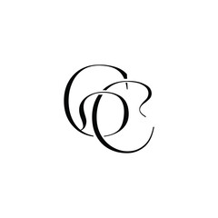 GC monogram logo design letter text name symbol monochrome logotype alphabet character simple logo